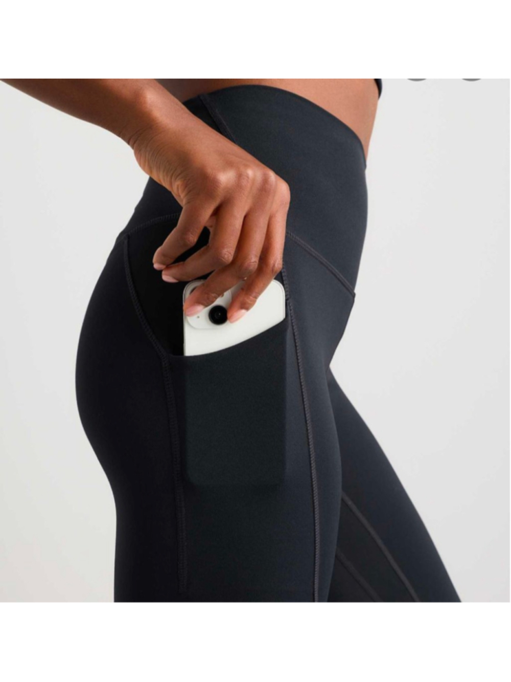 Quince Power-Up High-Rise Training Pocket Legging Black Athletic Pants Medium